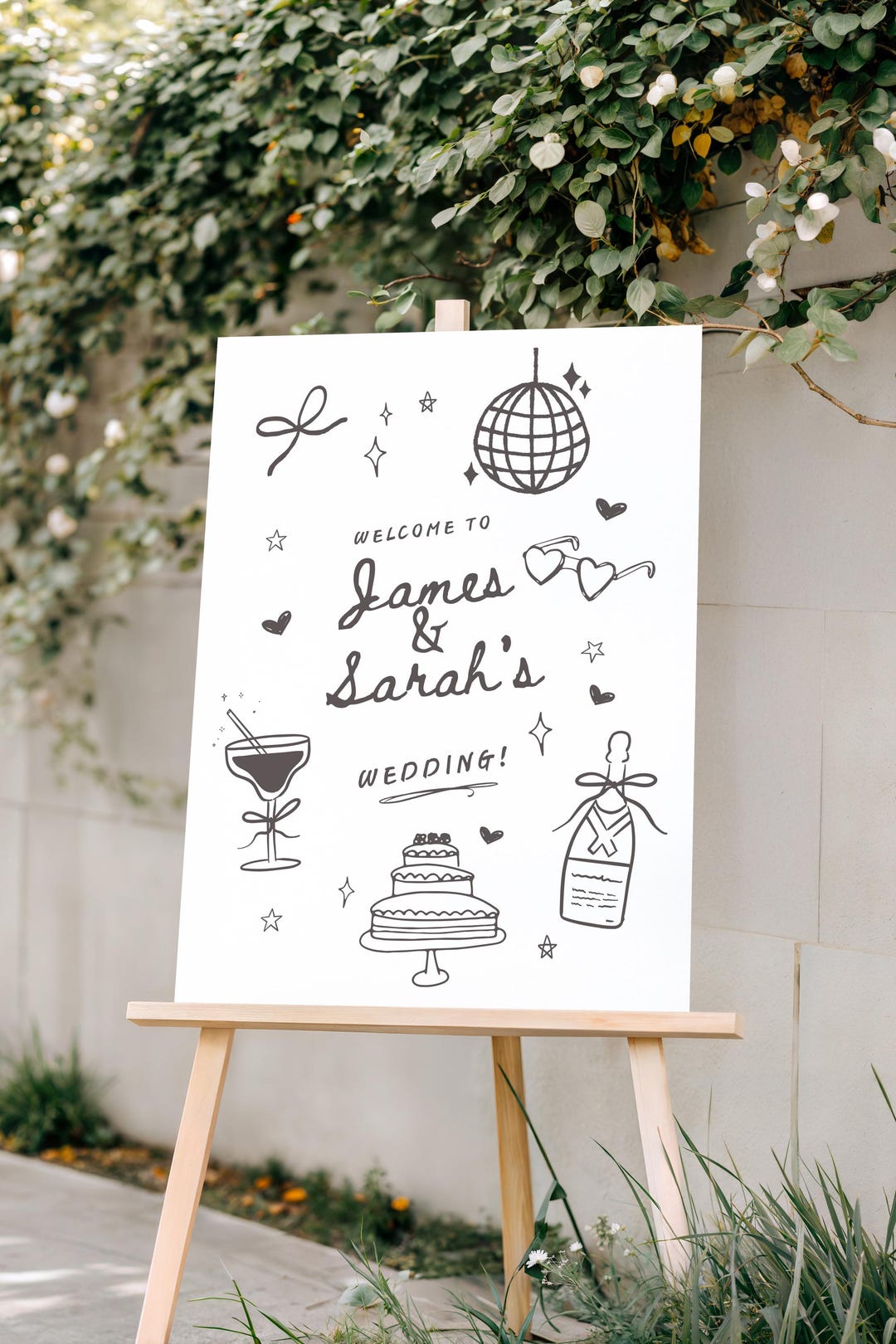 Editable Wedding Welcome Sign | Canva Template, Printable A1 (digital ...