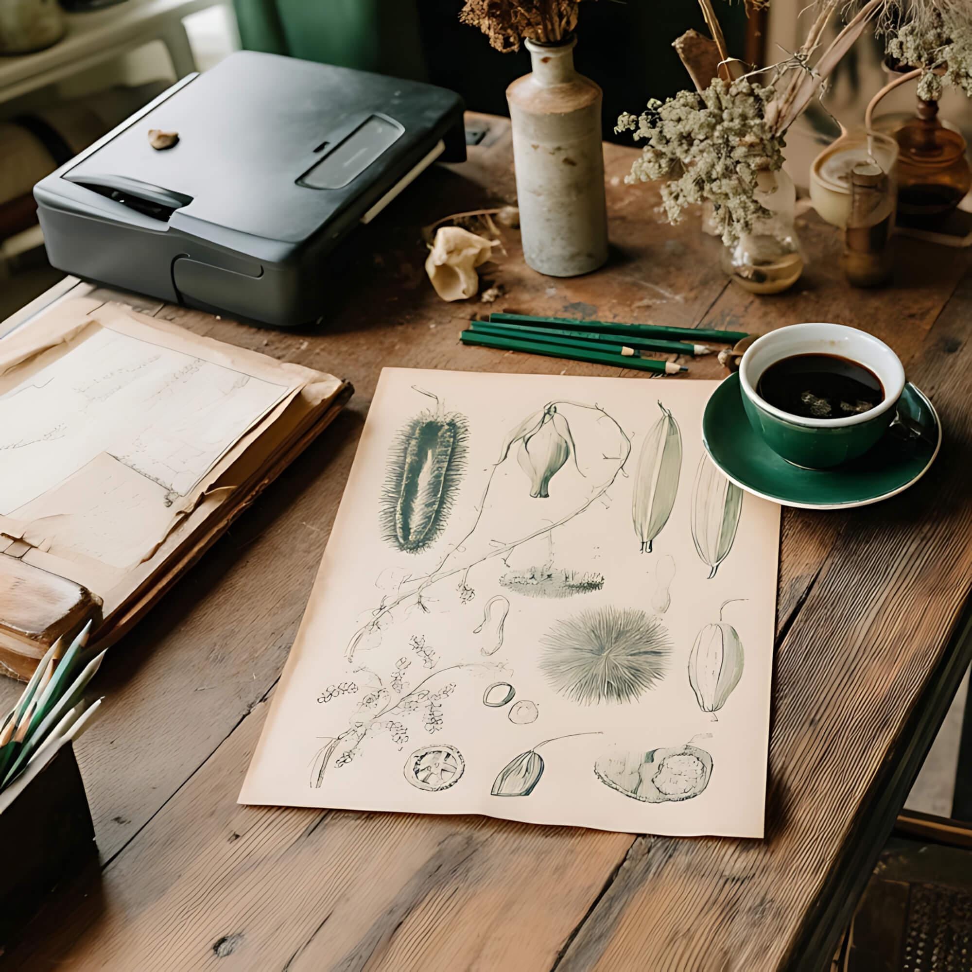 Botany Study Coloring Pages: 10 Printable Sheets for A4 & US Letter ...