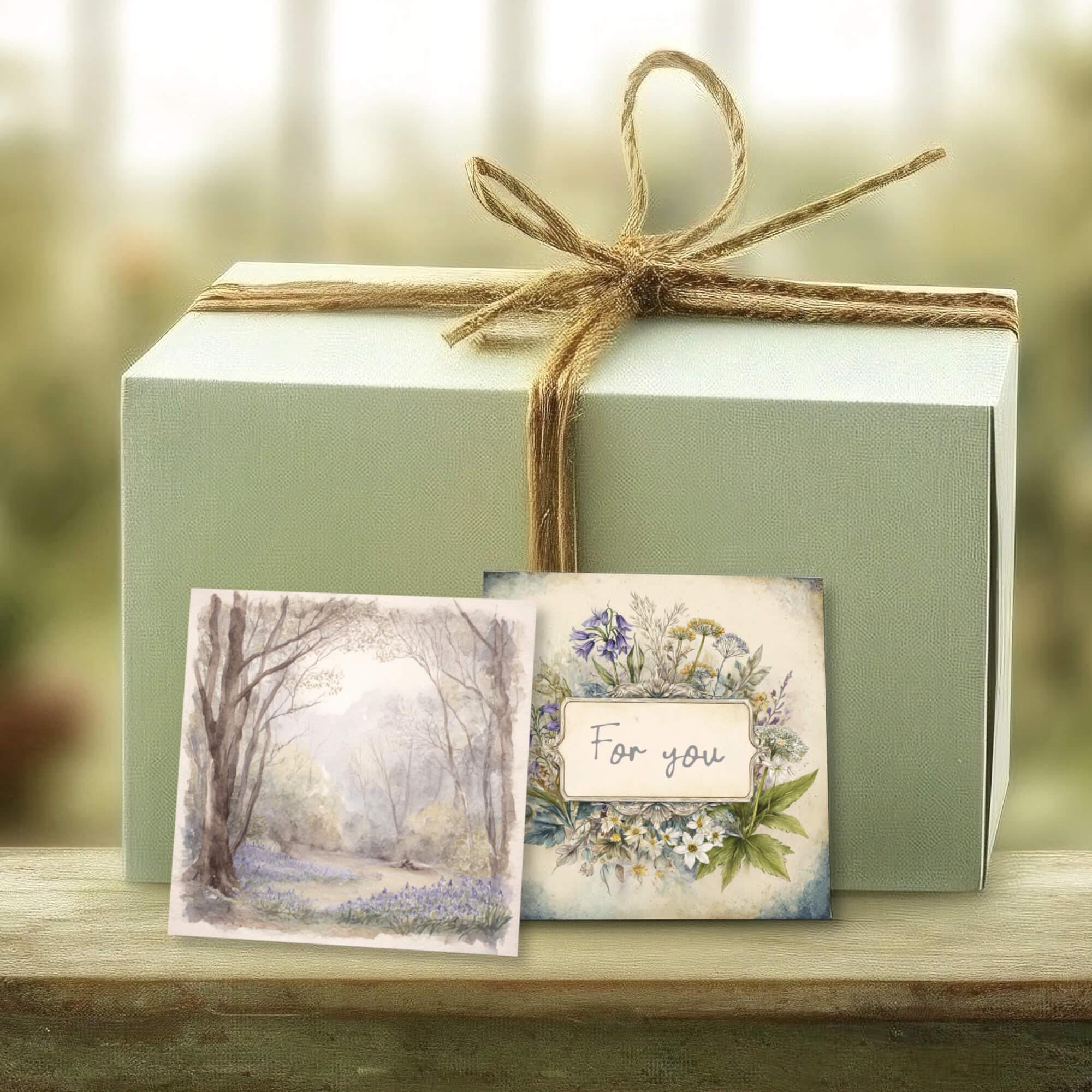 6 Small Spring Flower Note Cards With Envelope | Printable Woodland ...