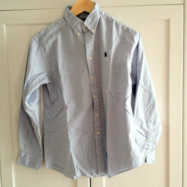 Unisex Ralph Lauren Light Blue Cotton Shirt - FREE Shipping