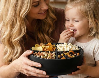 Modern Snack Bowl STL File : 4 Section Decorative Bowl (Digital Download)