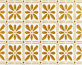 Floral Wall Stencil, Reusable Flower Pattern for DIY Painting