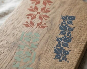 Geometric Stencil Designs for Furniture Painting and Glass Decor