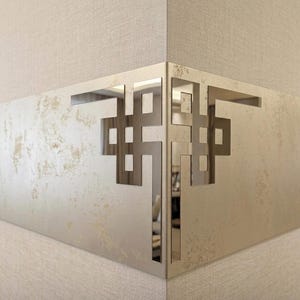 Geometric Corner Mirror Decor: Modern Wall Accent Luxury Mirror Design