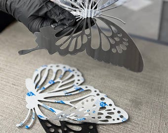 Butterfly Wall Decal: Peel & Stick Iridescent Mirror Sticker for Modern Wall Decor