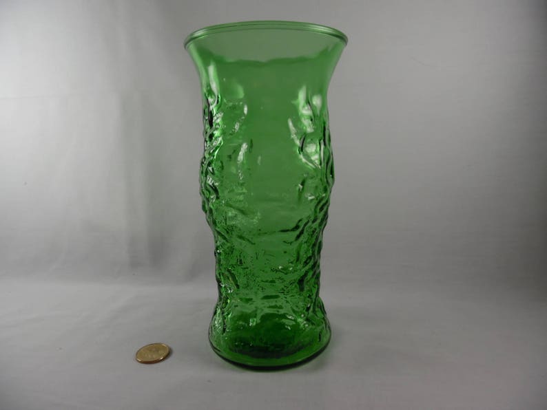 Rare Jumbo-sized Vintage Emerald Green Glass Vase by E.O Brody Glass Co.
