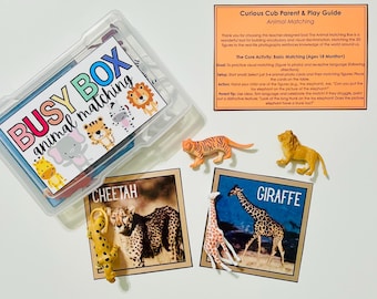 Animal Matching Busy Box | Vocabulary & Real-World ID Kit