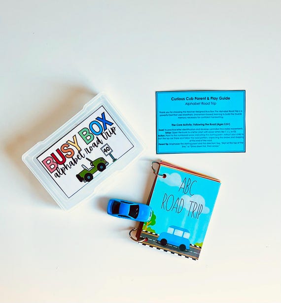 Alphabet Road Trip Busy Box | Letter Formation & Pre-Writing Skills