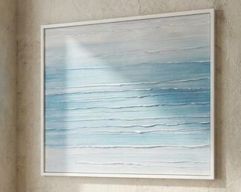 Panel de yeso con relieve ondulado: arte mural moderno para habitaciones de diseño. Arte único tallado a mano.