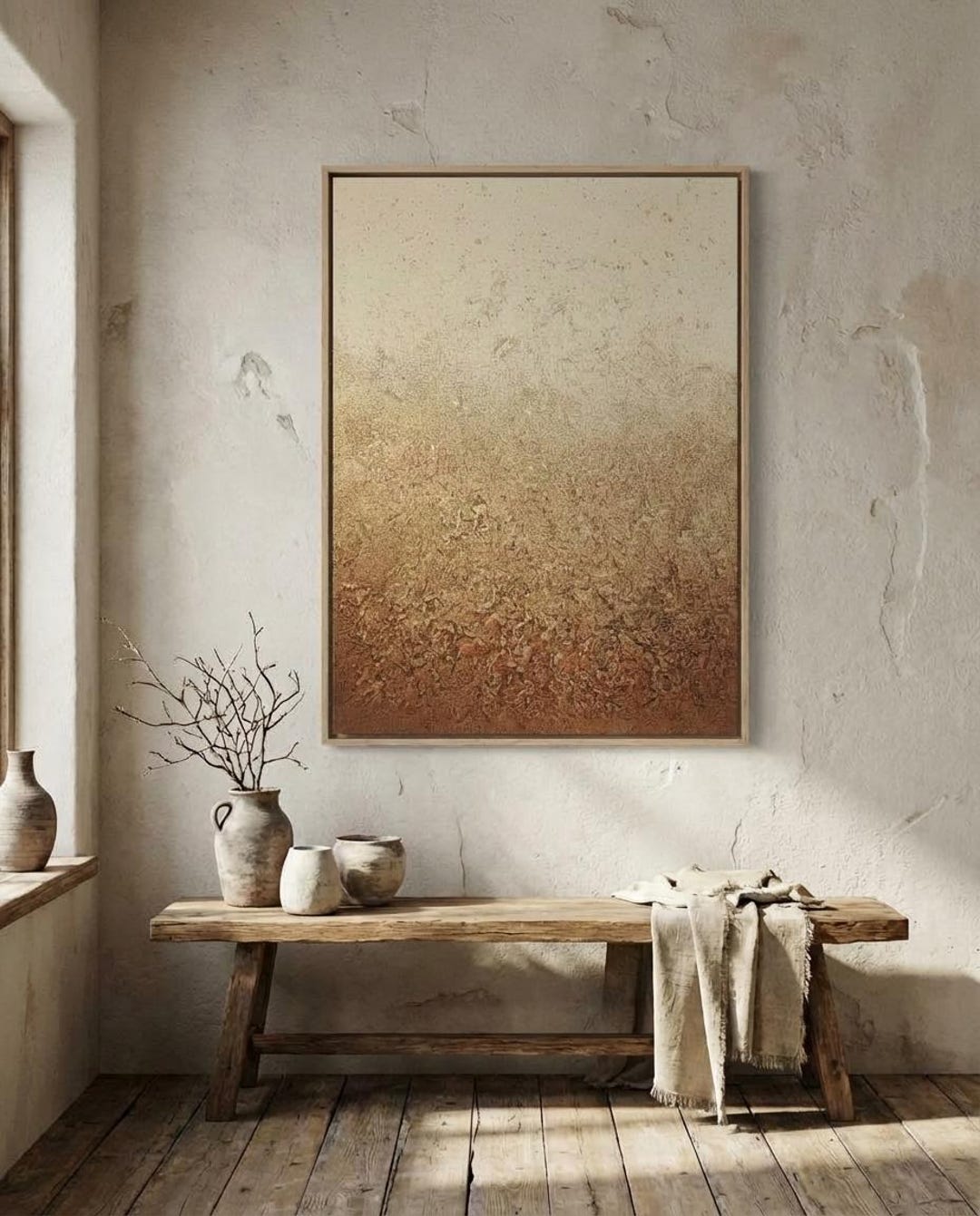 Wabi Sabi Wall Art - 3D Textured Canvas - Large Minimalist Decor ...