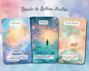 Belline Oracle Illustrated • 53-card deck with keywords • French