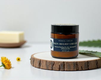 Skin Relief Cream – Natural Relief for Eczema-prone skin, Redness & Sensitive Skin – Organic Herbal Moisturizer
