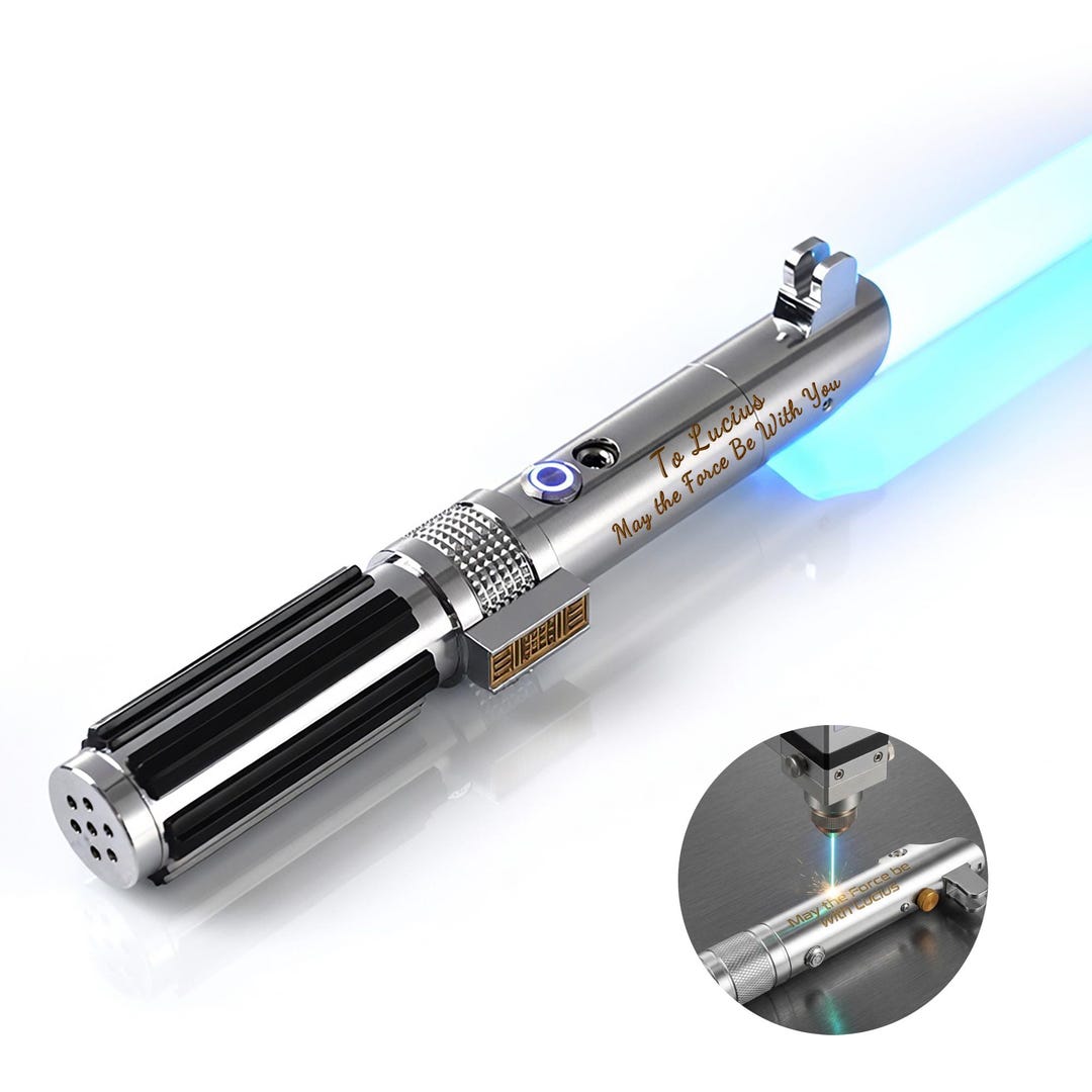 Personalized Metal Light Saber, RGB Heavy Dueling Lightsaber, Custom Engraved Hilt,Gift for kids and Adults