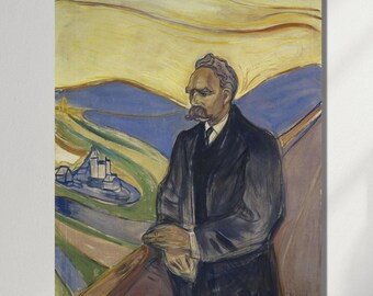 Friedrich Nietzsche by Edvard Munch Canvas Wall Art, Poster Print, Home & Office Decor