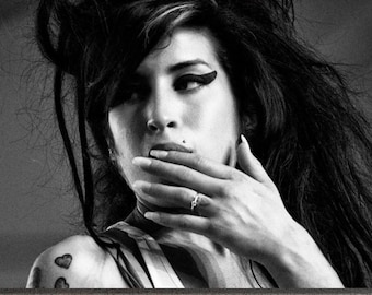 Amy Winehouse Canvas Wall Art, Poster icona della musica retrò, Decorazione con stampa di Amy Winehouse per casa e ufficio / POSTER o TELA pronti da appendere