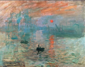 Impression Sunriseby Claude Monet Canvas Wall Art,Impressionist Reproduction Poster,Design,Print Decor for Home  Office,CANVAS READY to Hang