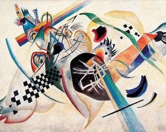 Wassily Kandinsky Composition Canvas Art, Abstract Geometric Modern Wall Decor