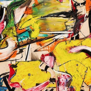 Willem de Kooning Pirate Canvas Wall Art Design,Rosy Fingered Dawn at Louise Point Poster Print Decor for Home Office, READY to Hang