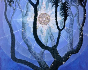 Carl Jung, Ilustracja z Czerwonej Księgi, Płótno, Liber Novus Dream Mandala Print
