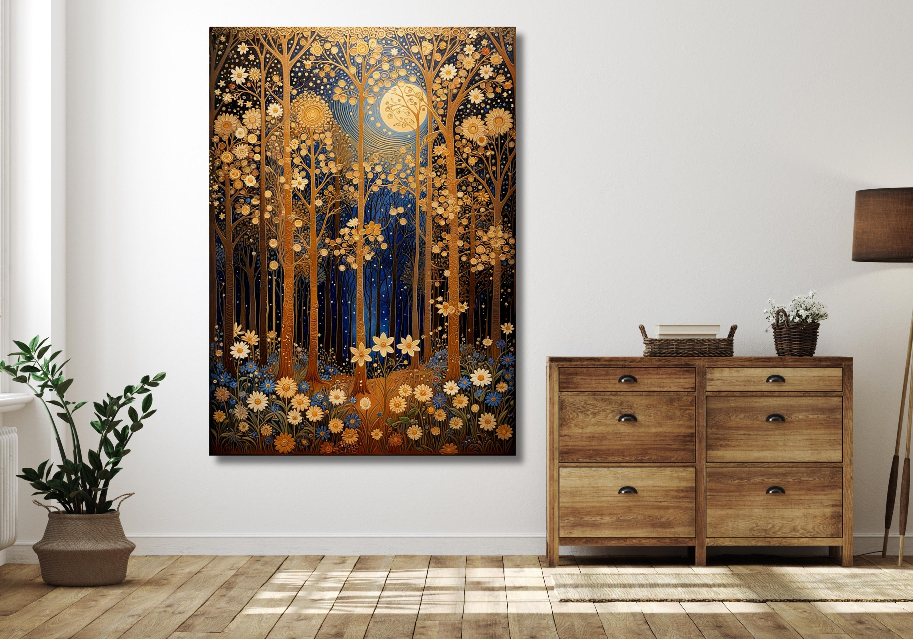 Flower Garden by Gustav Klimt Canvas Wall Art | Famous Museum Poster ...