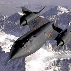 SR-71 Blackbird Jet Canvas Poster – Sierra Nevada Snowy Mountains Aviation Print, Military Recon Aircraft Wall Art for Home & Office