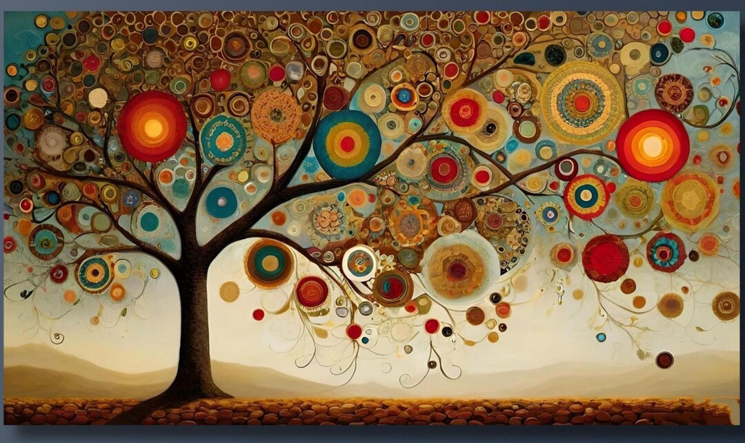 Tree of Life Style Gustav Klimt Style Canvas Wall Art Design,art ...