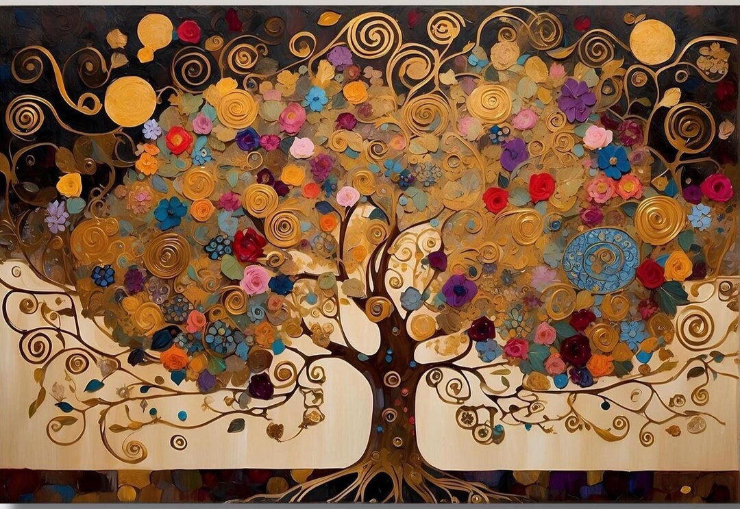 The Tree of Life by Gustav Klimt Canvas Wall Art Design,art Nouveau ...