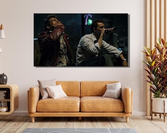 Fight Club Poster,Brad Pitt Canvas Wall Art Design,Edward Norton Print Decor for Home Office I POSTER or CANVAS READY to Hang