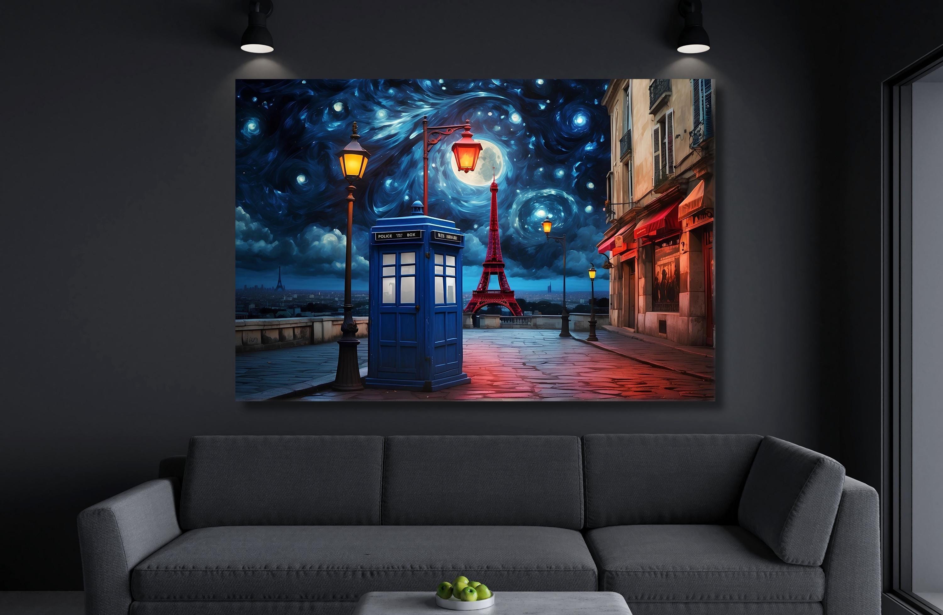 Doctor Who Tardis Box London Canvas Wall Art Design | London Big Ben ...