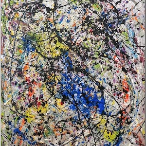 Reflection of the Big Dipper Canvas Poster, Jackson Pollock Wall Art Design, Expressionism Decor For Home & Office, Canvas Ready To Hang