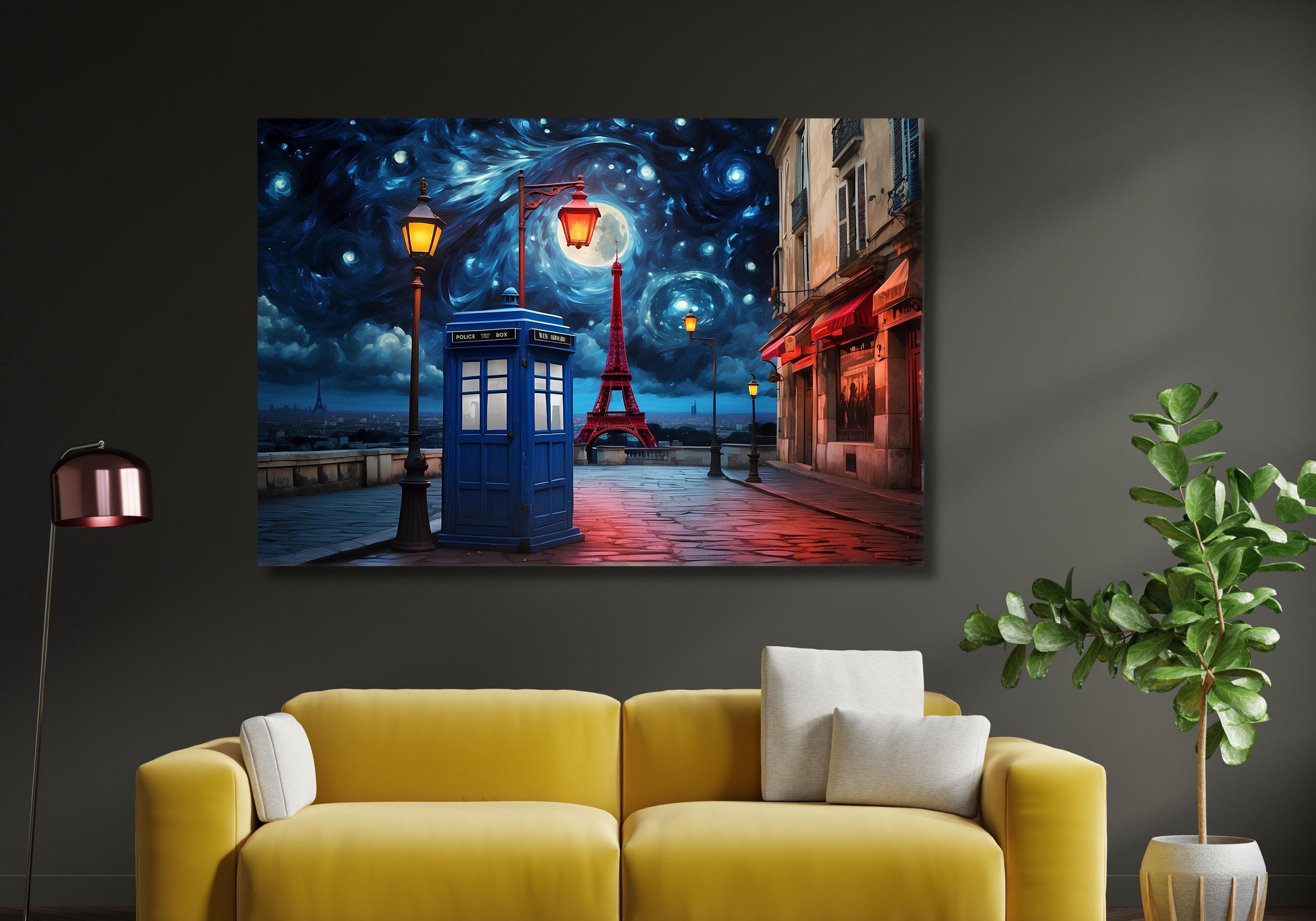 Doctor Who Tardis Box London Canvas Wall Art Design | London Big Ben ...