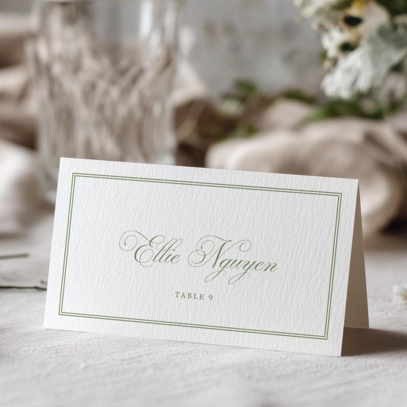 Name Card Template Vertical - Etsy UK