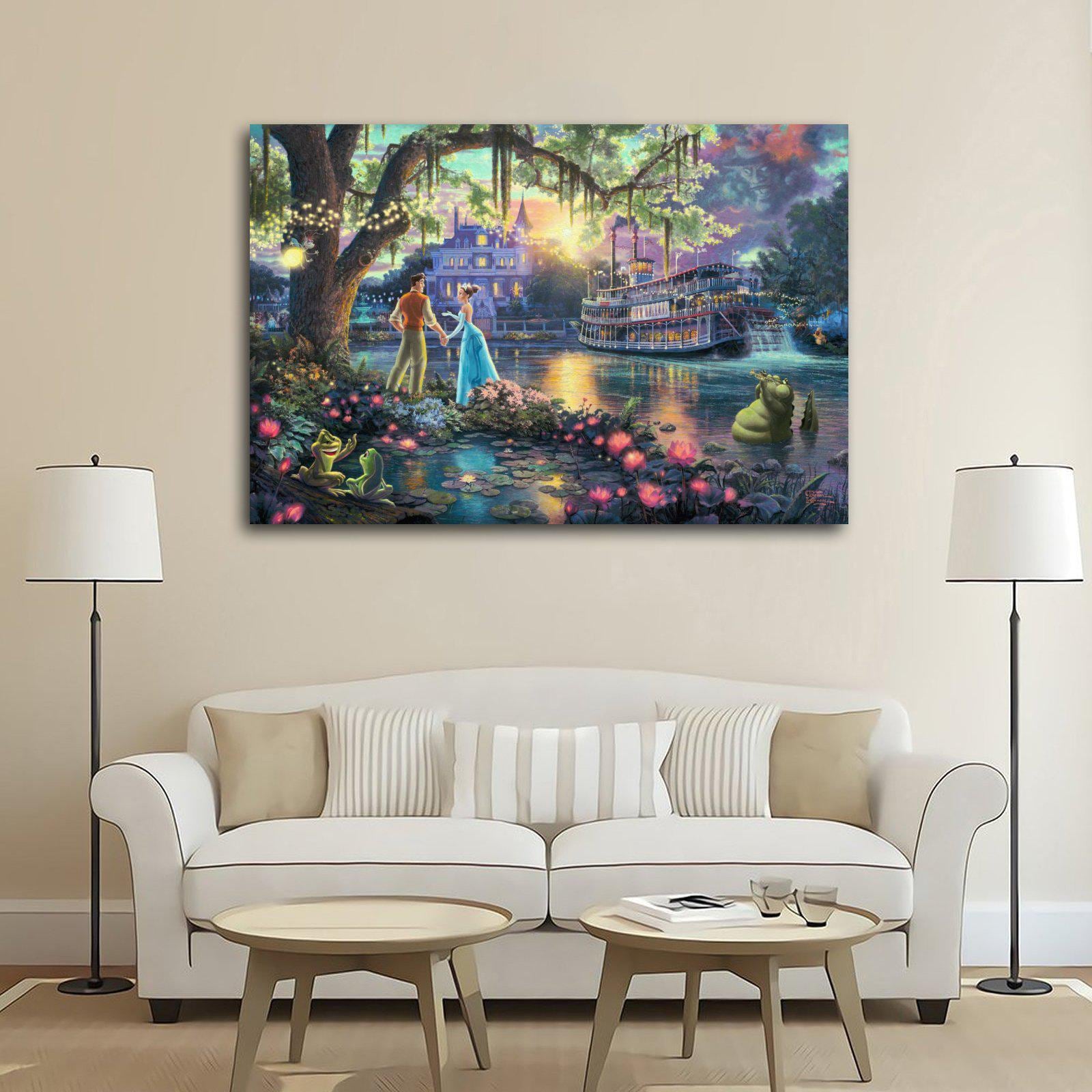 The Princess and the Frog (2) Painting on Canvas Wall Art Poster ...