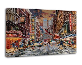 Superhero Deadpool Snow Day Painting On Canvas Wall Art Poster Picture Print Living Room Walls Decor Home Posters