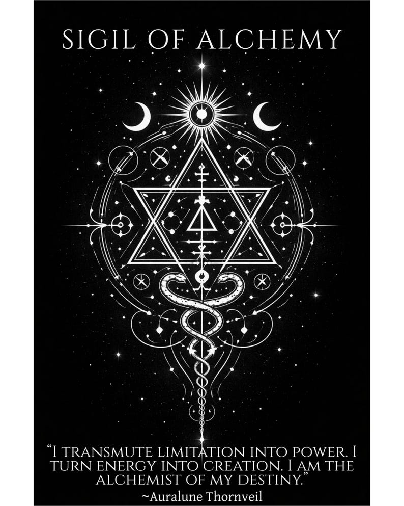 Text Sigil Use This Sigil to Unleash the Power of Alchemy | Powerful Occult Symbol ...