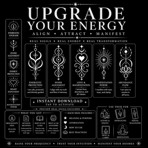 Sacred Flow Sigil | Alignment and Divine Timing | Ease, Flow and