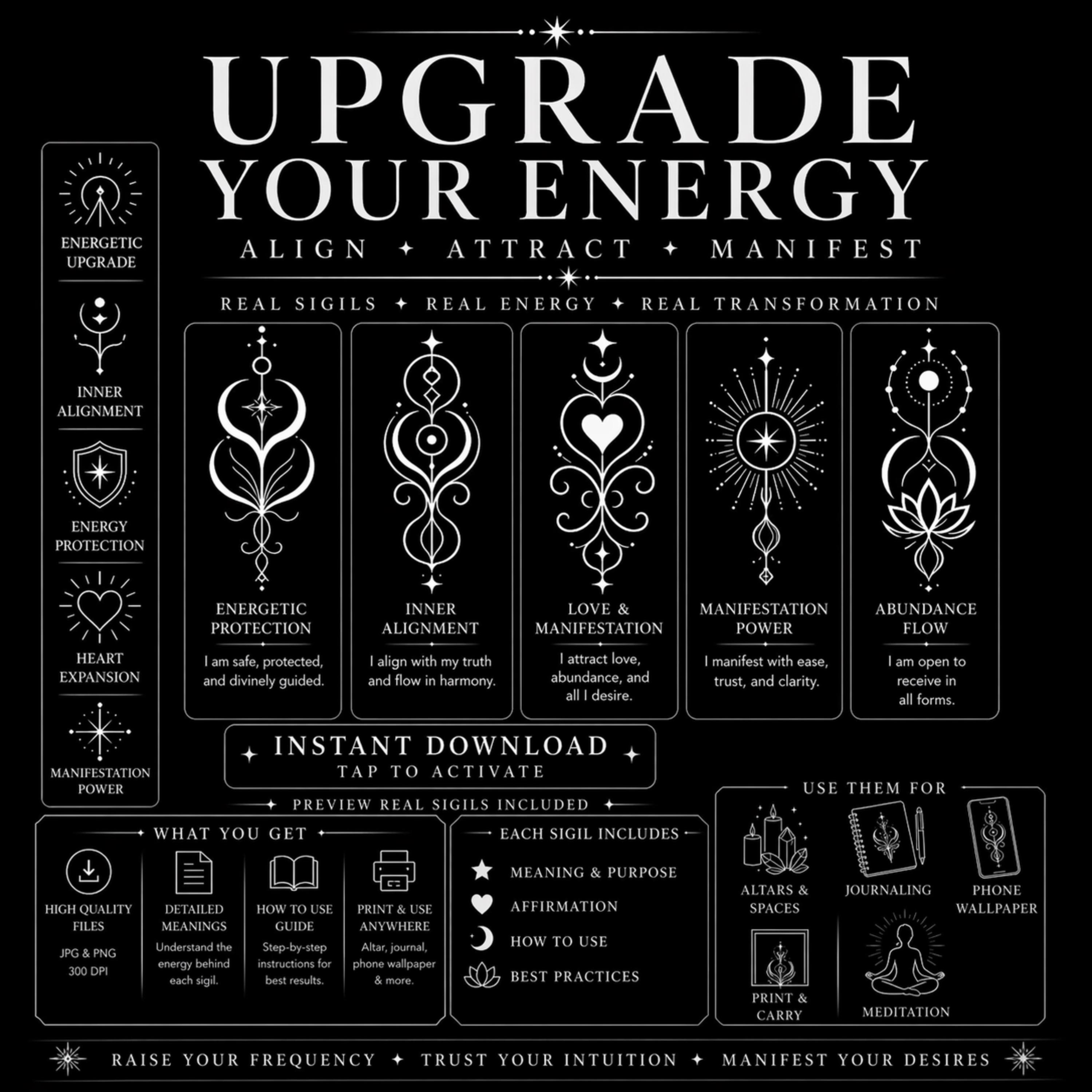 Sacred Flow Sigil | Alignment and Divine Timing | Ease, Flow and