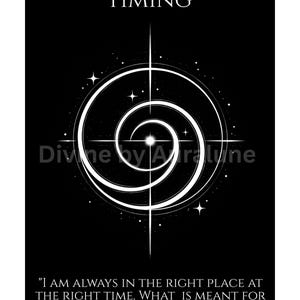 Divine Timing Sigil | Align With Perfect Timing | Spiritual Symbol | Manifestation Art | Tattoo Design Inspiration | Instant Download