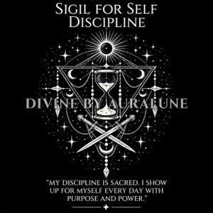 Siegel der Selbstdisziplin | Siegel der Konzentration und Willenskraft | Symbol der persönlichen Meisterschaft | Motivationsenergie | Mystische Wandkunst | Spirituelles Tattoo