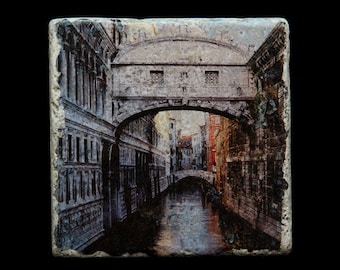 Set of 4 Marble Coasters - Bridge of Sighs