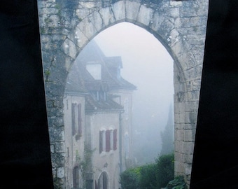 Wastebasket - Entry to St. Cirq in the Fog