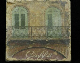 Set of 4 Marble Coasters - Veronese Cafe in Verona Italy