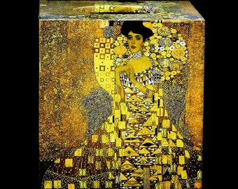 Gustav Klimt Art Décor Tissue Box Cover Woman in Gold