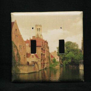 Double Switchplate Cover - Old World Bruges (Brugge)