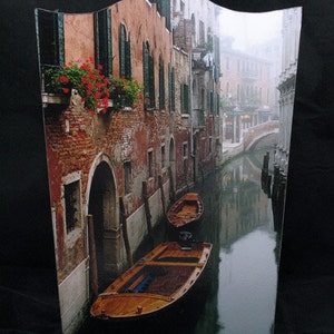 Wastebasket Morning Mist on a Narrow Canal image 1