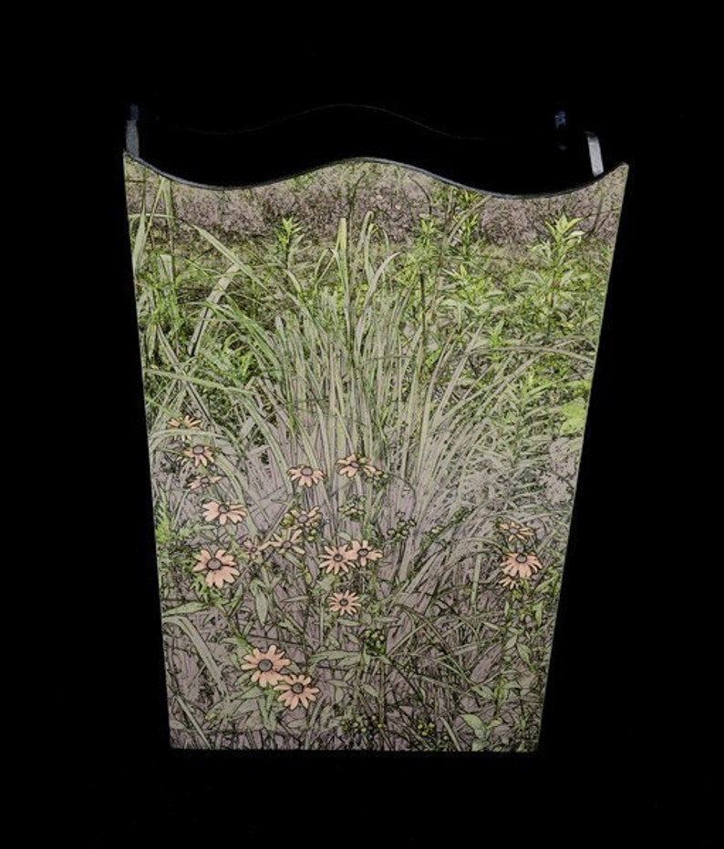 SET Wastebasket and Tissue Box Cover Arts and Crafts Style Etsy