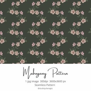Antique Rose Floral Seamless Pattern, Dusty Pink e Cream Botanical Design for Wedding Stationery
