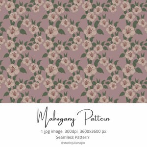 Antique Rose Floral Seamless Pattern, Dusty Pink e Cream Botanical Design for Wedding Stationery