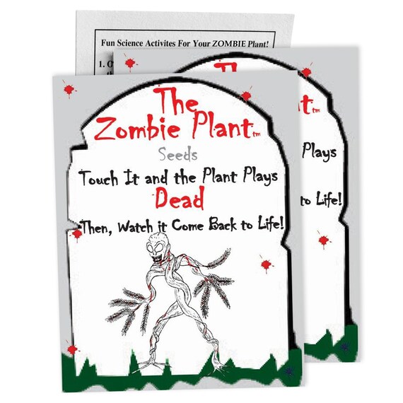 Zombie Plant Seeds: Plant  Plays Dead when you Touch it! Includes Fun Activities to do with your Zombie Plant. Stem or Birthday Gift!