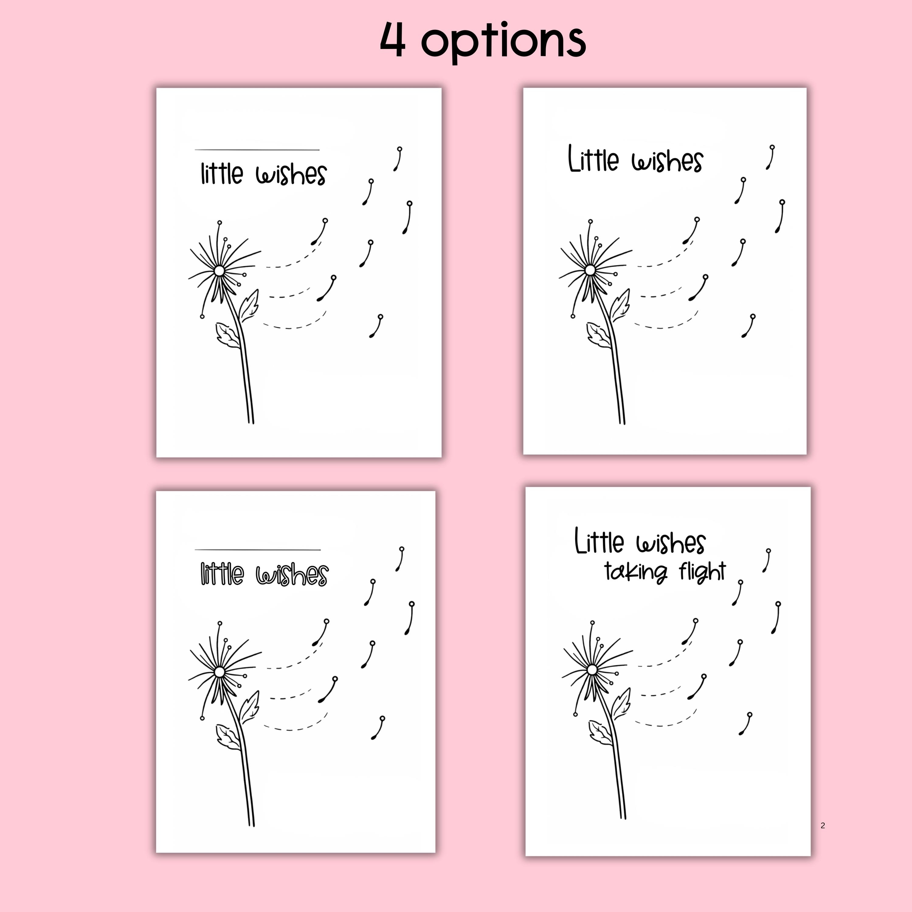 Fingerprint Dandelion Craft Printable | Little Wishes Kids Art Activity ...